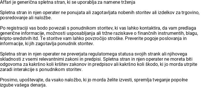 Tveganje pojavno okno Tablica